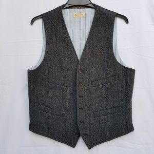 J.CREW Moon Cloth Herringbone Tweed Waistcoat Vest